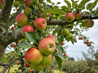 Apple tree with apples