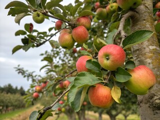 Apple tree with apples