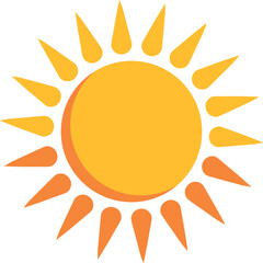 Naklejka premium Summer Sun Graphic Vector Icon Isolated On White Background Illustration
