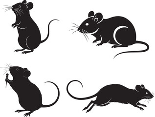 Mouse Silhouette vector illustration