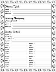 Fototapeta premium Monster Fish coloring pages. Ready to print on standard, Resolution: High resolution (300 DPI), 8.5x11 inch paper With No Bleed. Black and White.