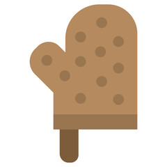 Oven Glove Flat Design Icon, Cooking And Kitchen Flat Design Icon Symbol