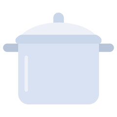 Cooking Pot Flat Design Icon, Cooking And Kitchen Flat Design Icon Symbol