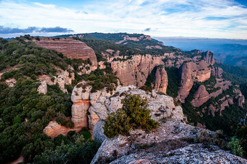 Beautiful view of the mountain cliffs edge natural park
