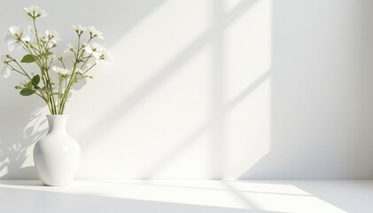 Clean minimalist aesthetic, pure white backdrop, frame, smooth