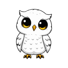 Cute, Contoured Arctic Owl Design