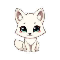 Obraz premium Beautiful Arctic Fox Illustration