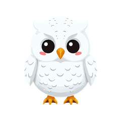 Cute Little Arctic Owl Illustration