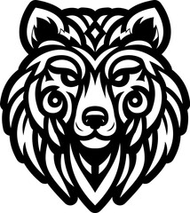 Ornamental bear Head Icon Tribal Style Animal Vector
This stylized vector design combines fierce expression with geometric aesthetics, making it ideal for tattoos, logos, streetwear, digital art