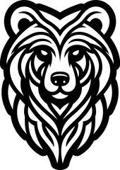 Ornamental bear Head Icon Tribal Style Animal Vector
This stylized vector design combines fierce expression with geometric aesthetics, making it ideal for tattoos, logos, streetwear, digital art