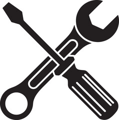 Car service sign icon. Repair grey sign. Vector isolated object.