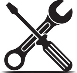 Car service sign icon. Repair grey sign. Vector isolated object.