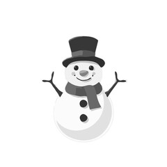 Cute Grayscale Snowman Design