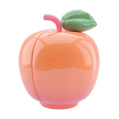 Peach-shaped cosmetic product, vibrant and stylized.