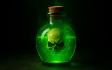 Discover the Mysterious and Toxic Potion contained within an ancient Skull shaped Bottle