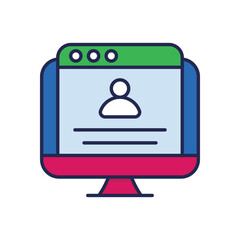 Perosnal Website Vector icon