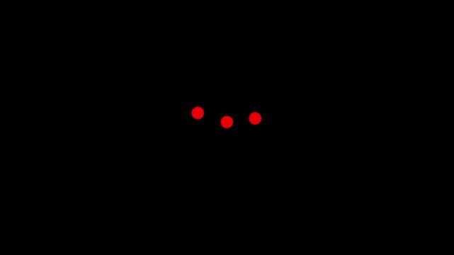 Dot and circle progress bar animation.Animation loading bar 3 dots looping progress icon Load dot icons.