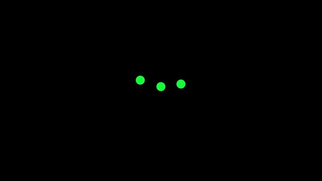 Dot and circle progress bar animation.Animation loading bar 3 dots looping progress icon Load dot icons.
