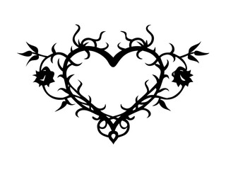 Thorned Heart with Rose Accents