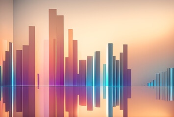 Fototapeta premium abstract background with colorful lines modern business graphics color