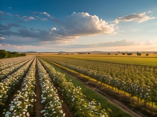 Cotton plantations, close view