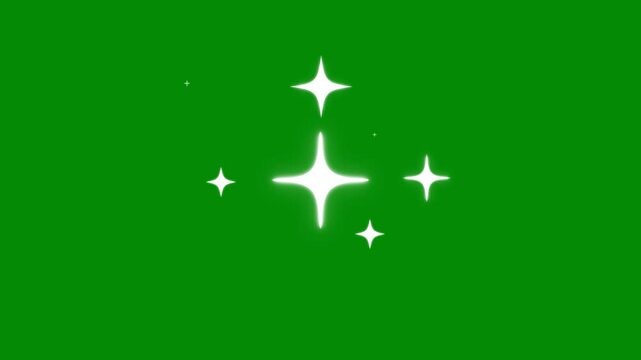 sparkling stars Shine animation, Sparkle Stars Animation Featuring Glowing Glitter Doodles on Green Scree. Shimmering ligh,magic flash or glitter motion explosion animated effect. 4k
