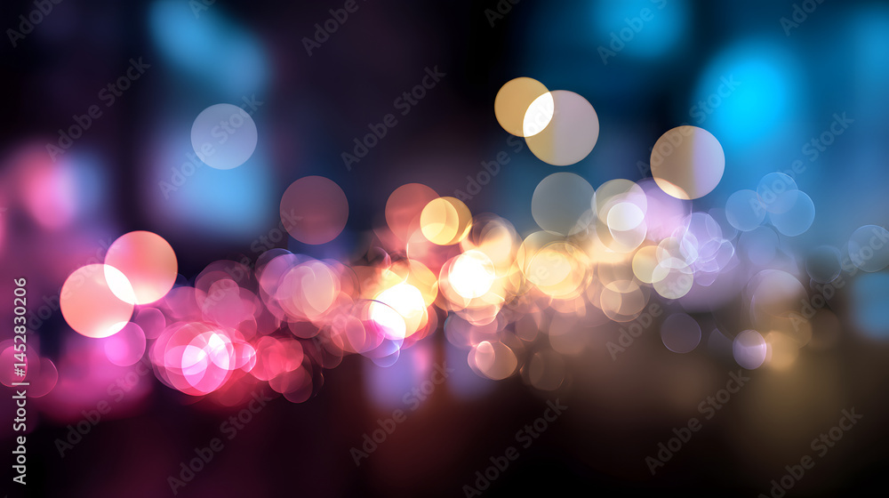 Poster captivating bokeh light effect for business concept design urban setting creative visuals abstract v