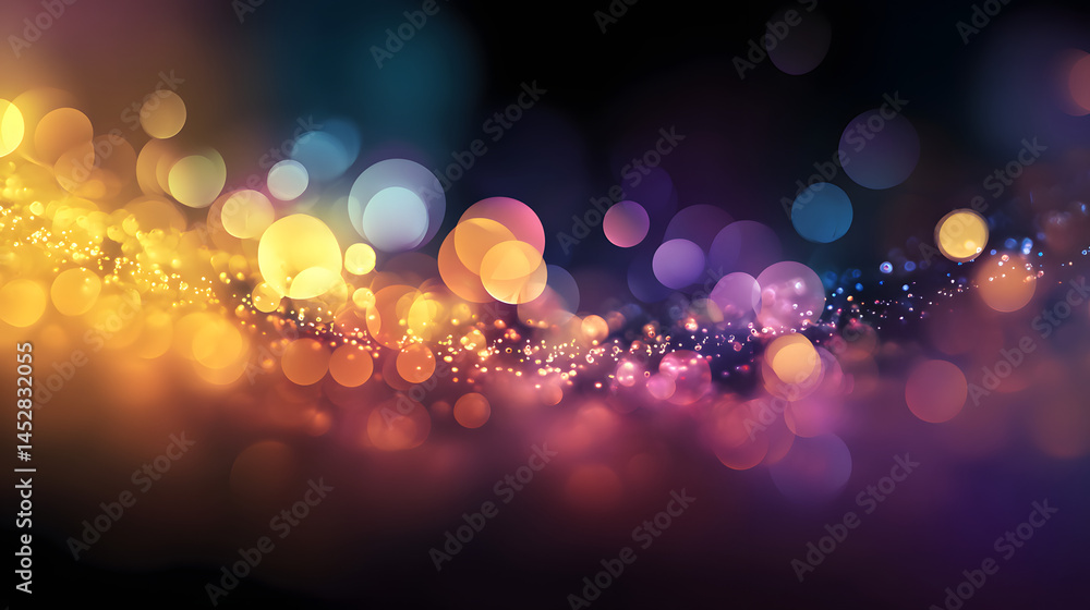 Poster bokeh light effects for business concept design creative visualization abstract background digital a