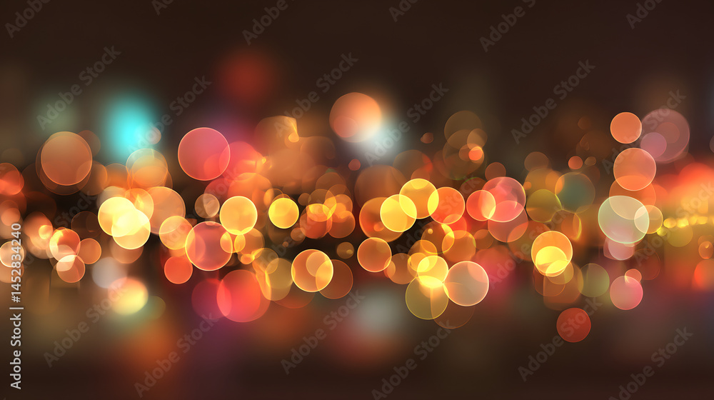 Poster bokeh light effect for business concept design urban setting digital art creation creative environme