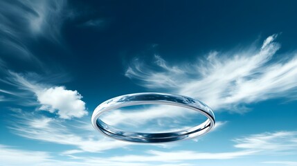 Beautiful Blue Sky with White Clouds | Bright and Clear Sky Background for Nature, Weather, and Design Themes