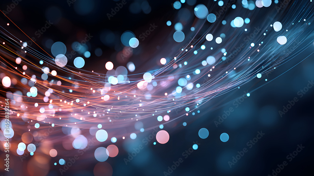 Poster dynamic bokeh light effect for business concept design creative environment abstract viewpoint