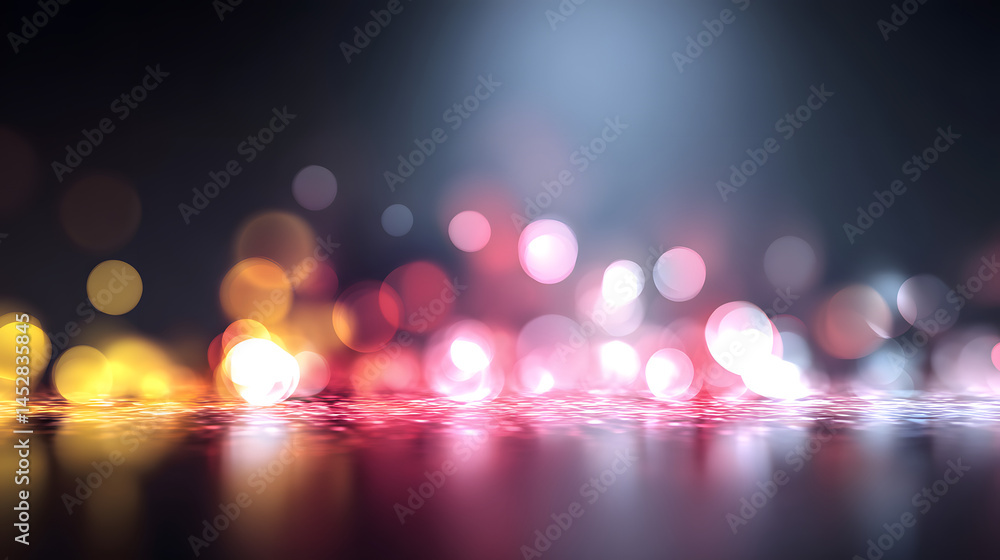 Poster dynamic bokeh light effect for business concept design studio setting abstract imagery creative pers