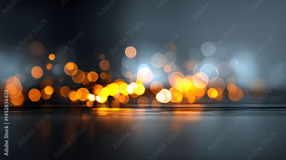 Aufkleber bokeh light effect in modern workspace digital art concepts for creative business environments