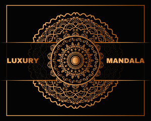 Luxury gold mandala ornament background design. Vector mandala for decoration invitation, cards, wedding, cover, banner.