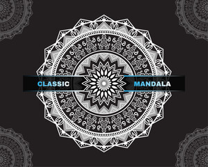 Classic Mandala Background Design Vector . Elegant Mandala Design.