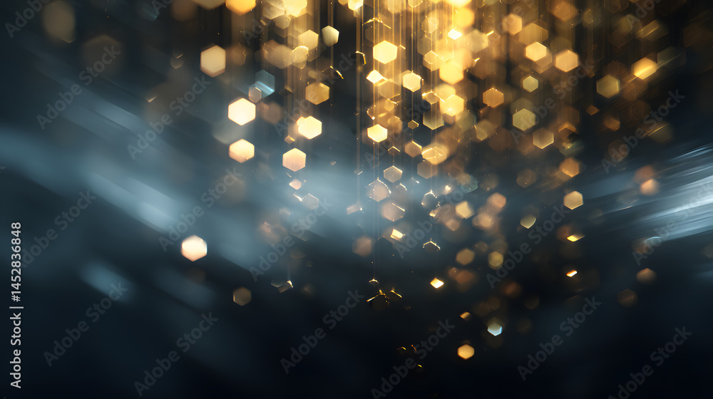 Poster bokeh light effect for business concept design abstract background creative visuals dark setting