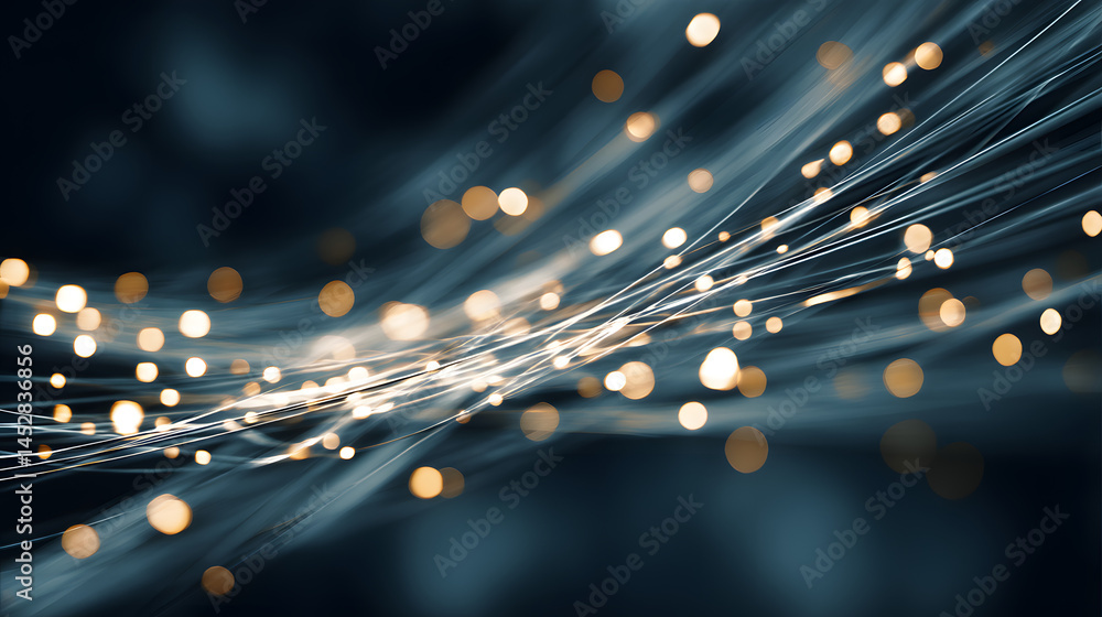 Poster dynamic bokeh light effect for business concept design digital art creative environment abstract vie