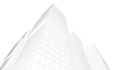 Fototapeta premium modern building in perspective