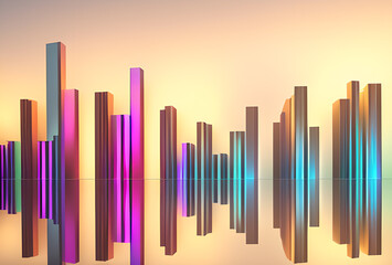 Obraz premium Infra graph A minimalistic stock image of a chart or graph showing the declining fertility, ending with a point. ,generative ai