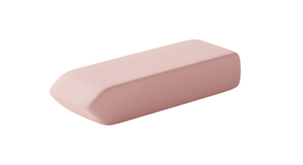 Solid pink rectangular eraser