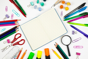 Explore a vibrant assortment of colorful stationery supplies perfect for both school and office use