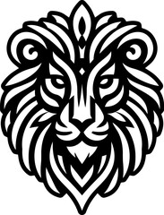Fototapeta premium Tribal Lion Head Icon Vector Animal Design