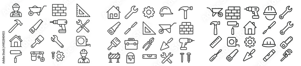 Poster various construction and handyman tools displayed in a creative layout showcasing essential equipmen
