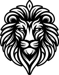 Tribal Lion Head Icon  Vector Animal Design
