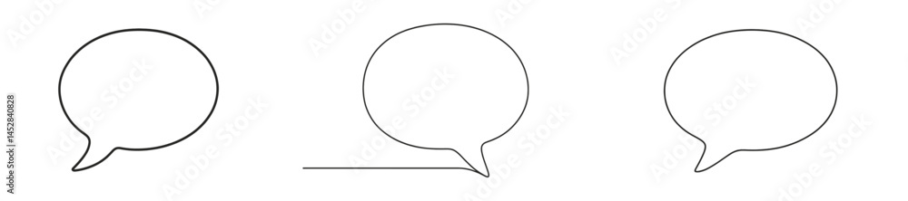 Poster speech bubble designs for creative communication in illustrations and graphics