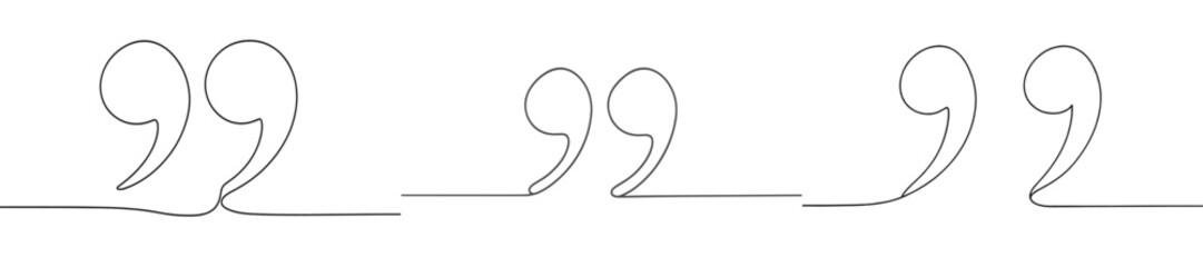 Creative wire art showcasing three sets of quotation marks in minimalist style, perfect for design enthusiasts and art lovers
