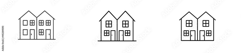 Poster simple architectural designs of houses showcasing various styles and symmetrical layouts in a minima