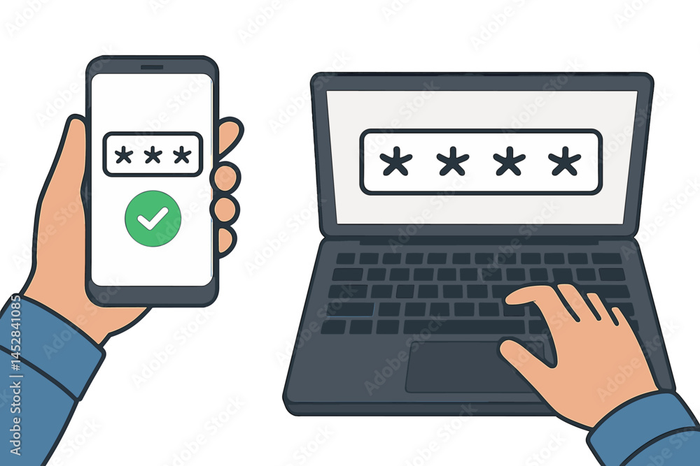 Poster Two-factor authentication process using a smartphone and laptop for enhanced online security measures