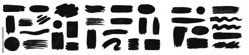 Poster black brush strokes create a dynamic pattern on a white background showcasing artistic expression an
