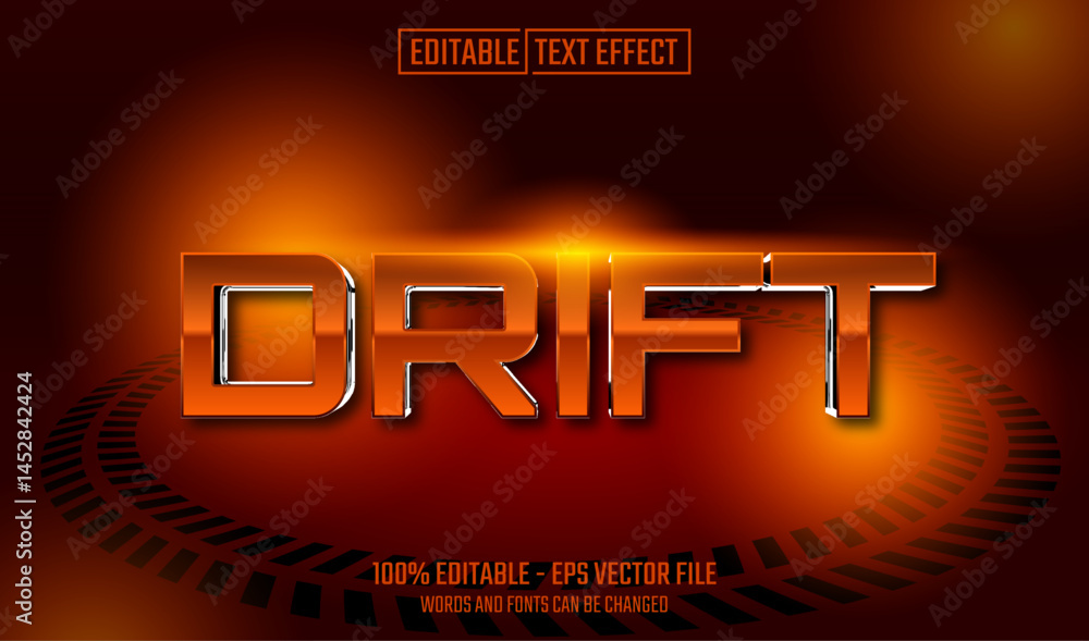 Canvas Prints drift editable text effect